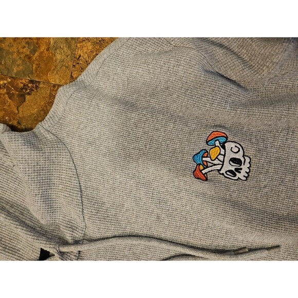 Eighty Eight Womens Thermal Hoodes Shirt Size Lg Gray - Picture 3 of 8